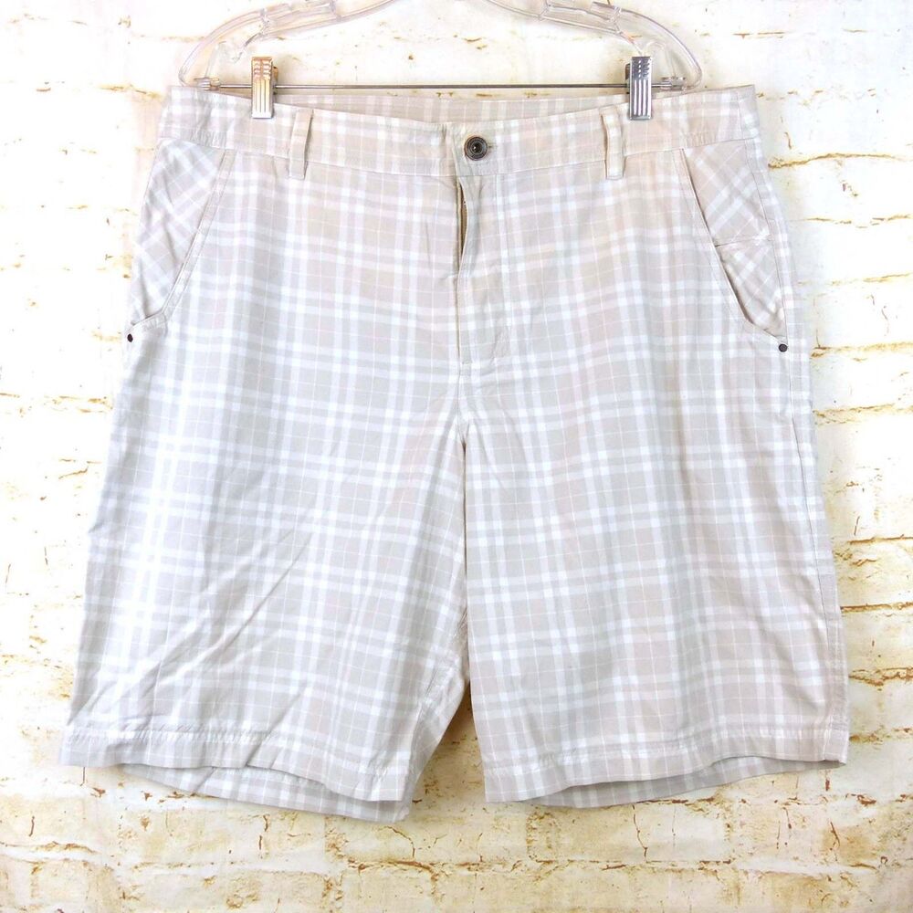Lululemon Kahuna Shorts Mens 38 Plaid Checks Bermuda Golf Dad 37.5 x 10.5 FLAW